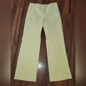 EUC Ann Taylor LOFT Pale Yellow Wide-Leg Pants Trousers